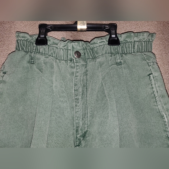 Vintage Stampede army green Women’s Jeans SZ 14 Ruffle High Waisted made in USA - Picture 5 of 6